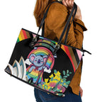 Aussia Pride Month Rainbow Koala Leather Tote Bag