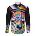 Aussia Pride Month Rainbow Koala Long Sleeve Button Shirt