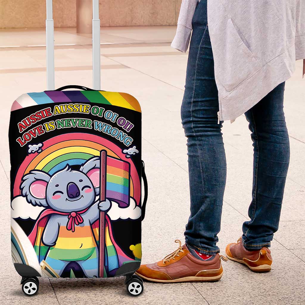 Aussia Pride Month Rainbow Koala Luggage Cover