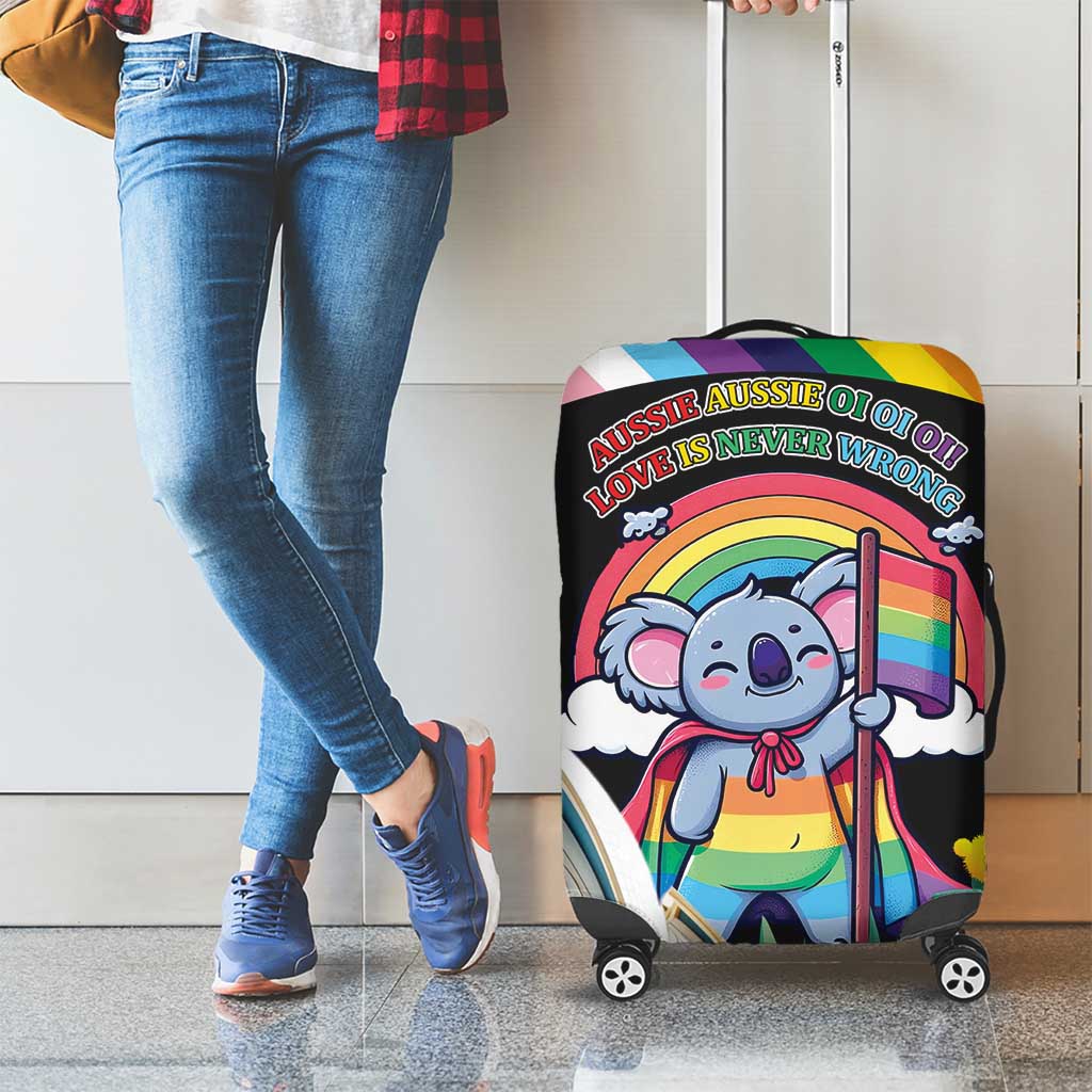 Aussia Pride Month Rainbow Koala Luggage Cover