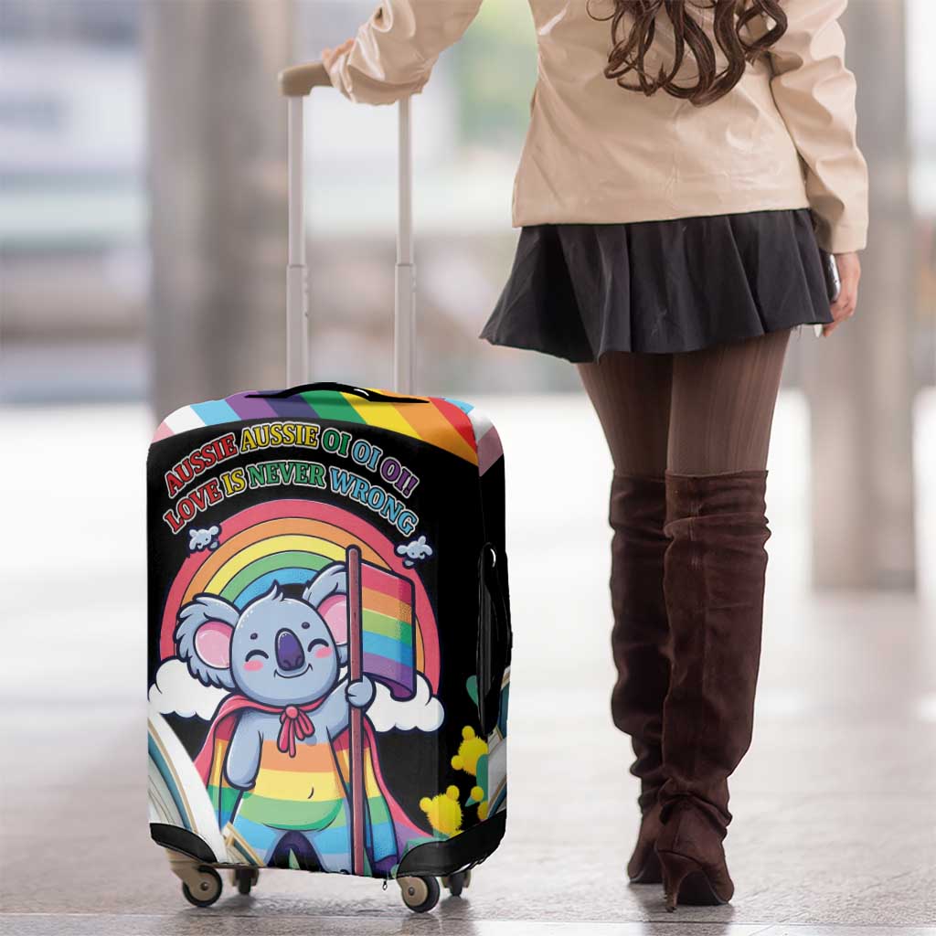 Aussia Pride Month Rainbow Koala Luggage Cover