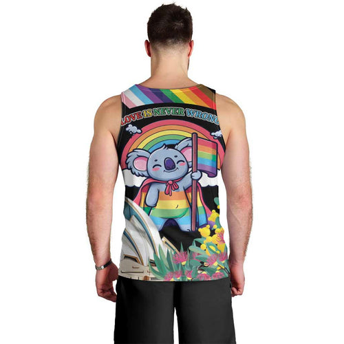 Aussia Pride Month Rainbow Koala Men Tank Top