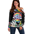 Aussia Pride Month Rainbow Koala Off Shoulder Sweater