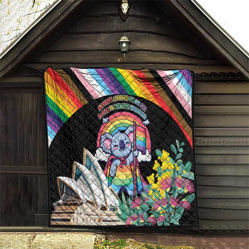 Aussia Pride Month Rainbow Koala Quilt
