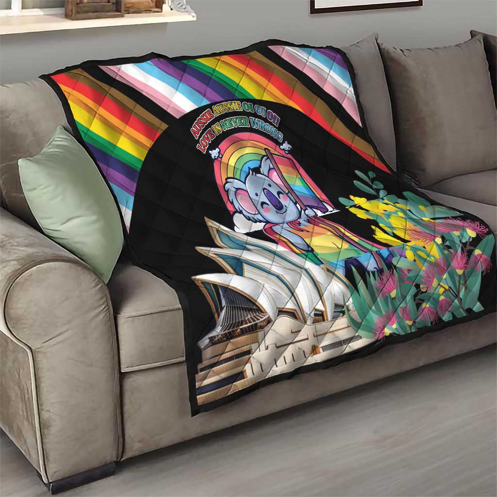 Aussia Pride Month Rainbow Koala Quilt