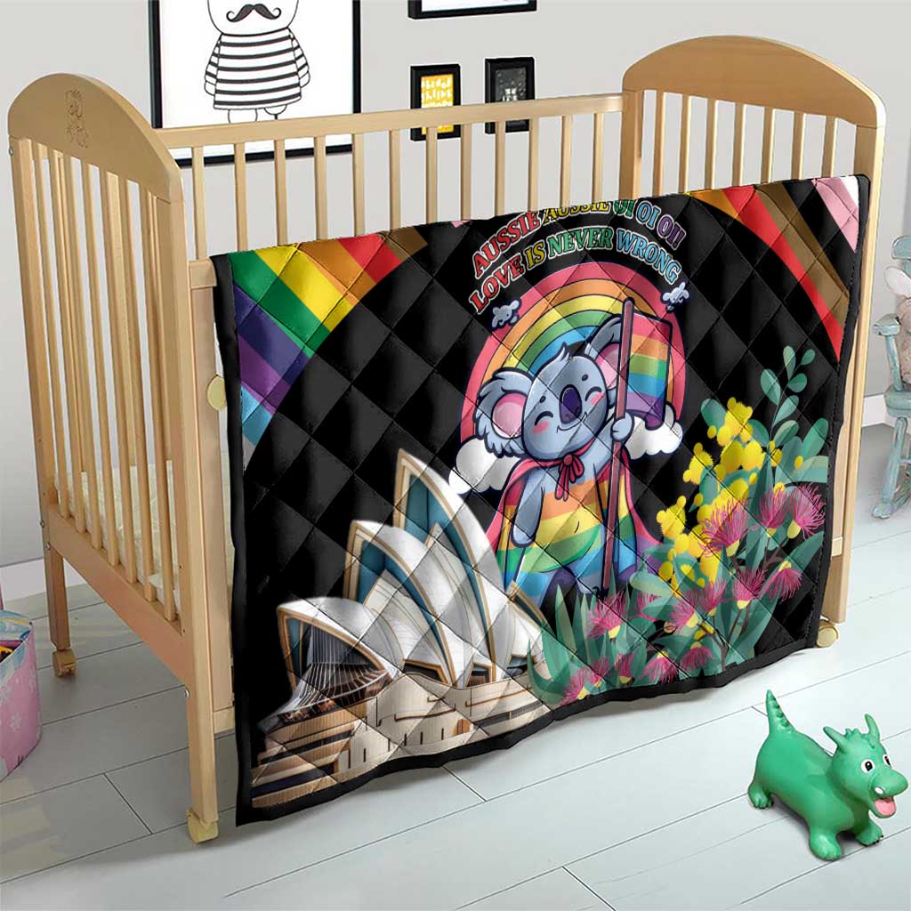 Aussia Pride Month Rainbow Koala Quilt