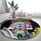 Aussia Pride Month Rainbow Koala Round Carpet