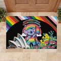 Aussia Pride Month Rainbow Koala Rubber Doormat