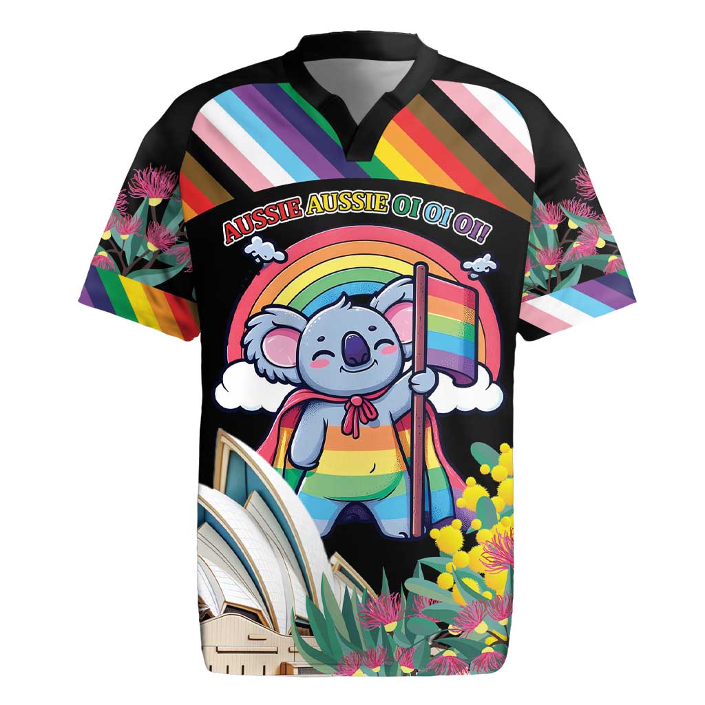Aussia Pride Month Rainbow Koala Rugby Jersey