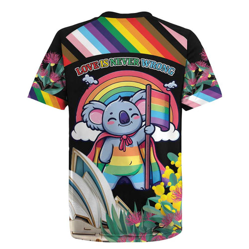 Aussia Pride Month Rainbow Koala Rugby Jersey