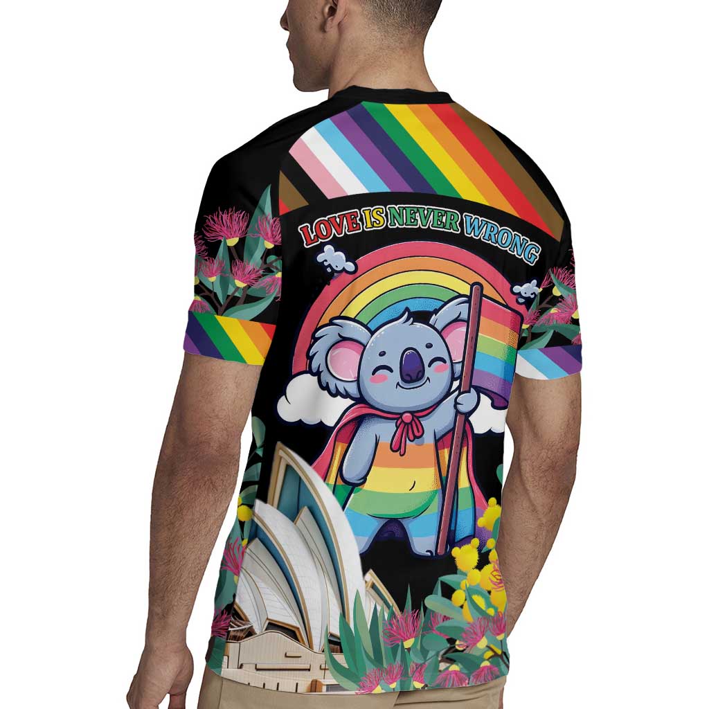 Aussia Pride Month Rainbow Koala Rugby Jersey