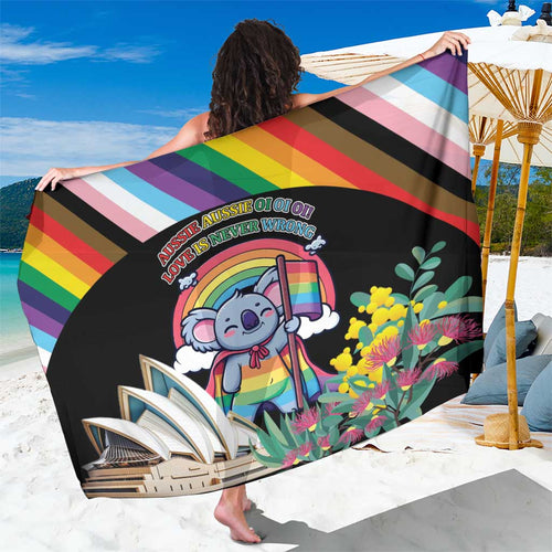 Aussia Pride Month Rainbow Koala Sarong