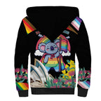Aussia Pride Month Rainbow Koala Sherpa Hoodie