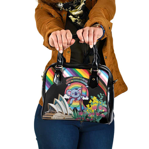 Aussia Pride Month Rainbow Koala Shoulder Handbag