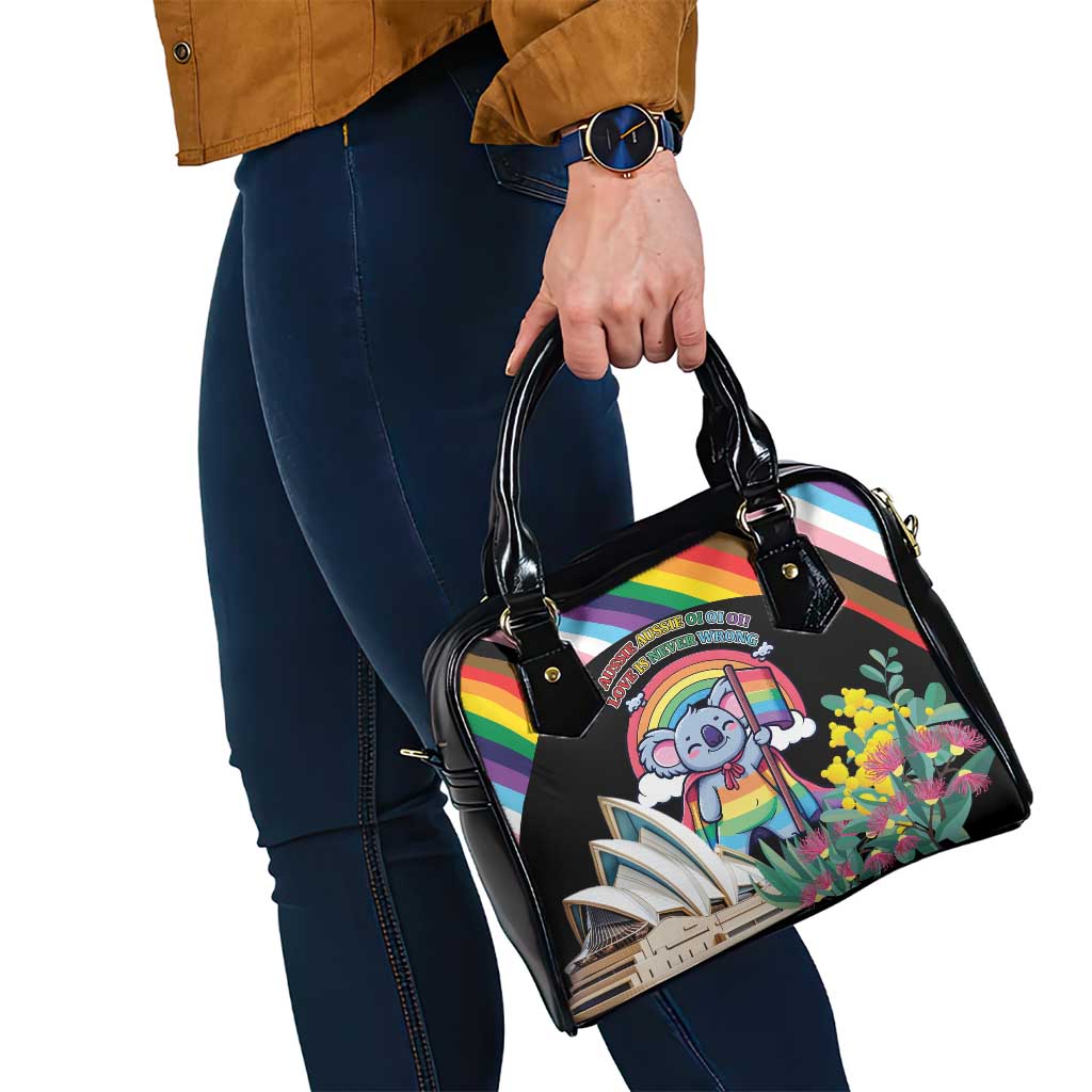 Aussia Pride Month Rainbow Koala Shoulder Handbag