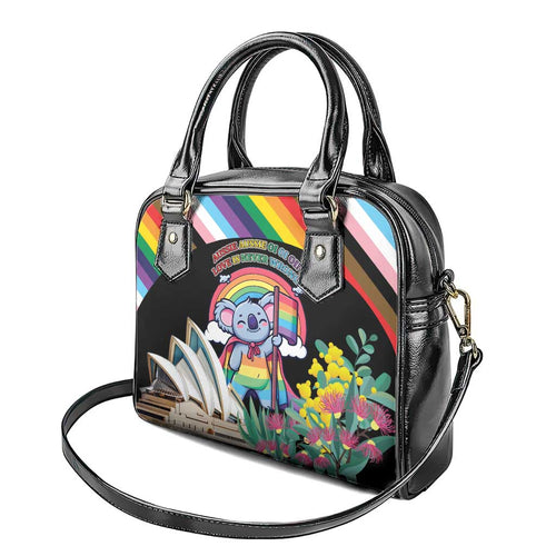 Aussia Pride Month Rainbow Koala Shoulder Handbag