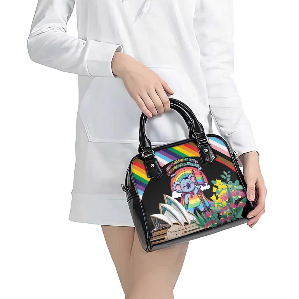 Aussia Pride Month Rainbow Koala Shoulder Handbag