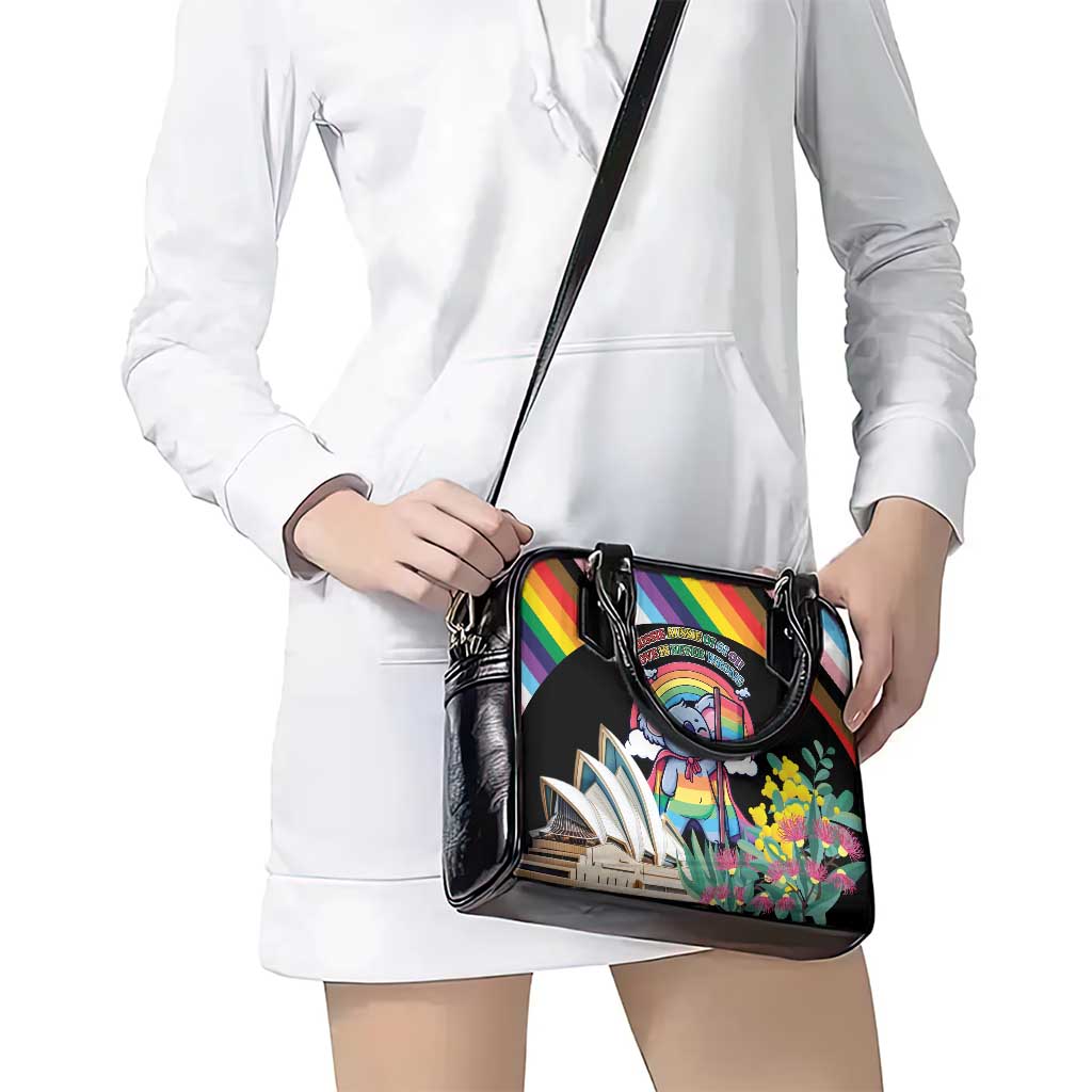 Aussia Pride Month Rainbow Koala Shoulder Handbag
