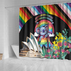 Aussia Pride Month Rainbow Koala Shower Curtain