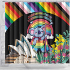 Aussia Pride Month Rainbow Koala Shower Curtain