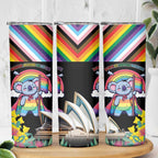 Aussia Pride Month Rainbow Koala Skinny Tumbler
