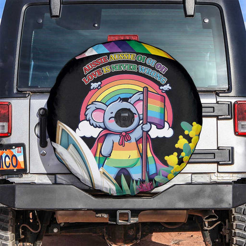 Aussia Pride Month Rainbow Koala Spare Tire Cover