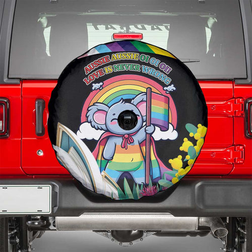 Aussia Pride Month Rainbow Koala Spare Tire Cover