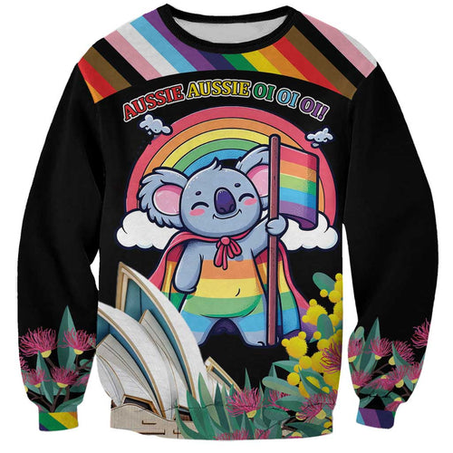 Aussia Pride Month Rainbow Koala Sweatshirt