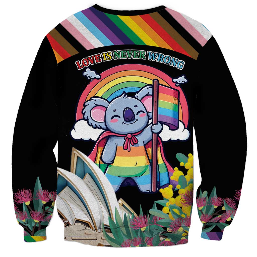 Aussia Pride Month Rainbow Koala Sweatshirt