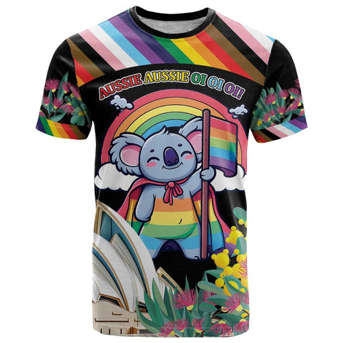 Aussia Pride Month Rainbow Koala T Shirt