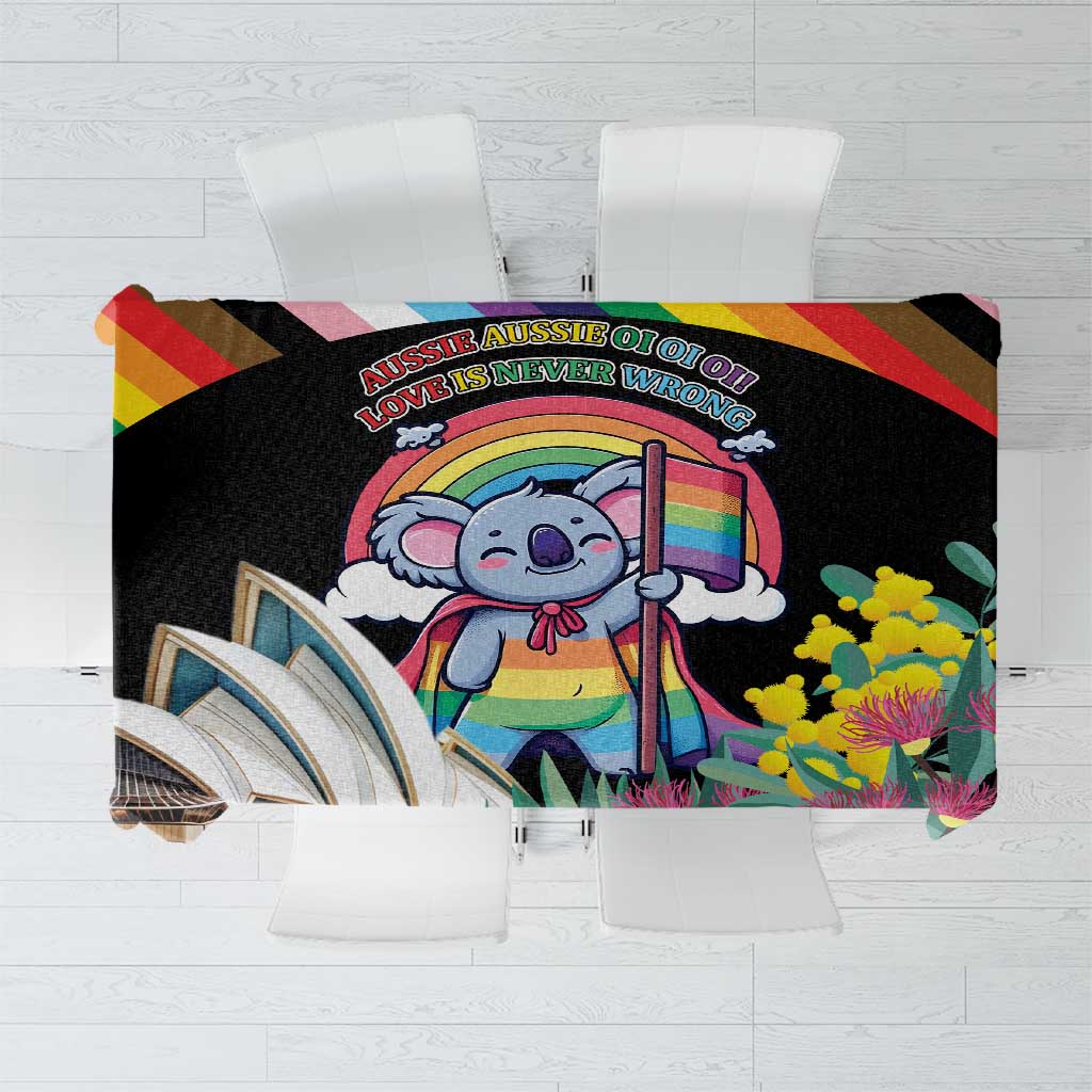 Aussia Pride Month Rainbow Koala Tablecloth
