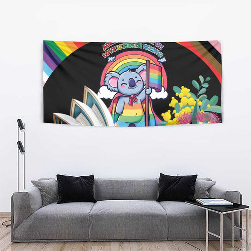Aussia Pride Month Rainbow Koala Tapestry