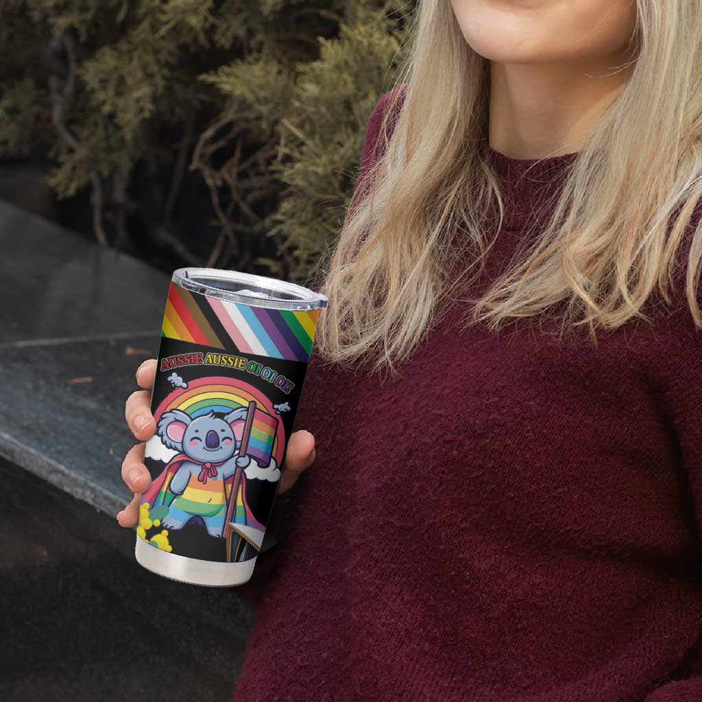 Aussia Pride Month Rainbow Koala Tumbler Cup
