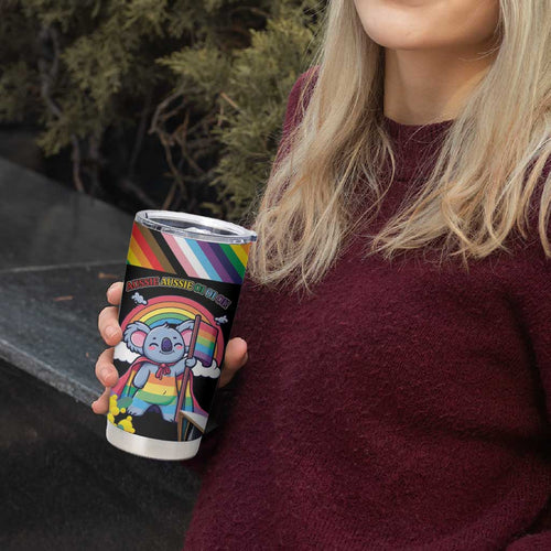 Aussia Pride Month Rainbow Koala Tumbler Cup