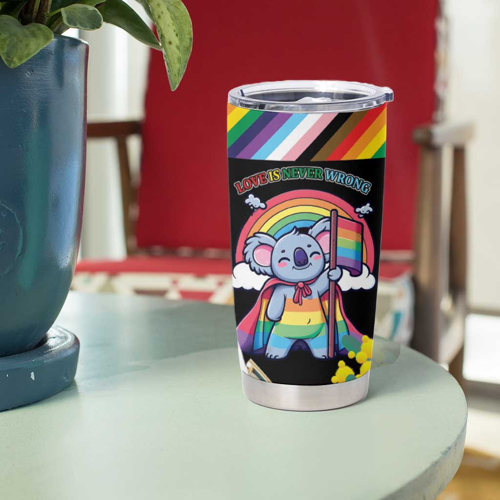 Aussia Pride Month Rainbow Koala Tumbler Cup