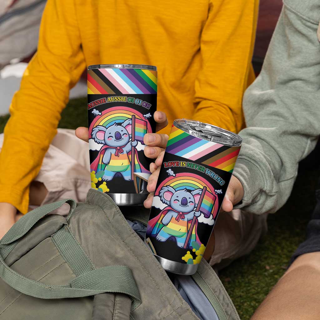 Aussia Pride Month Rainbow Koala Tumbler Cup