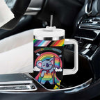 Aussia Pride Month Rainbow Koala Tumbler With Handle