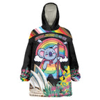 Aussia Pride Month Rainbow Koala Wearable Blanket Hoodie