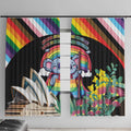 Aussia Pride Month Rainbow Koala Window Curtain