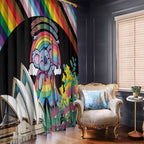 Aussia Pride Month Rainbow Koala Window Curtain