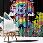 Aussia Pride Month Rainbow Koala Window Curtain