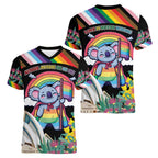 Aussia Pride Month Rainbow Koala Women V-Neck T-Shirt