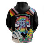 Aussia Pride Month Rainbow Koala Zip Hoodie
