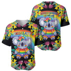 LGBTQ Koala Gay Baseball Jersey Aussie Koala Bear Ekoalaty