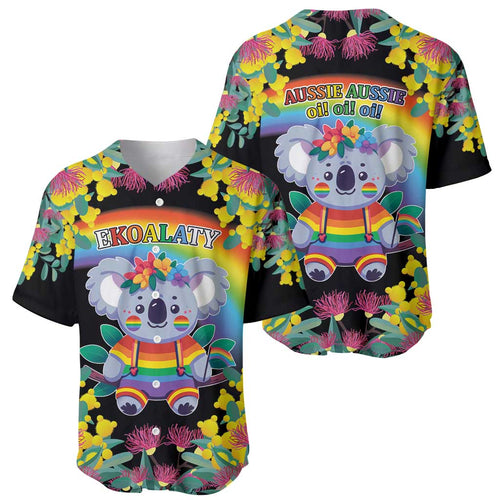 LGBTQ Koala Gay Baseball Jersey Aussie Koala Bear Ekoalaty