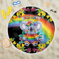 LGBTQ Koala Gay Beach Blanket Aussie Koala Bear Ekoalaty
