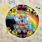 LGBTQ Koala Gay Beach Blanket Aussie Koala Bear Ekoalaty