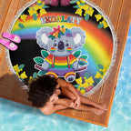 LGBTQ Koala Gay Beach Blanket Aussie Koala Bear Ekoalaty