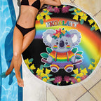 LGBTQ Koala Gay Beach Blanket Aussie Koala Bear Ekoalaty