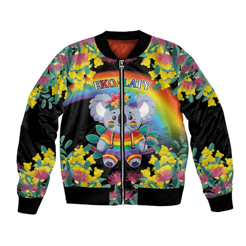 LGBTQ Koala Gay Bomber Jacket Aussie Koala Bear Ekoalaty
